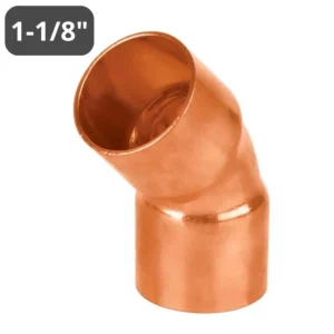 Codo de cobre 1-1/8 x 45°
