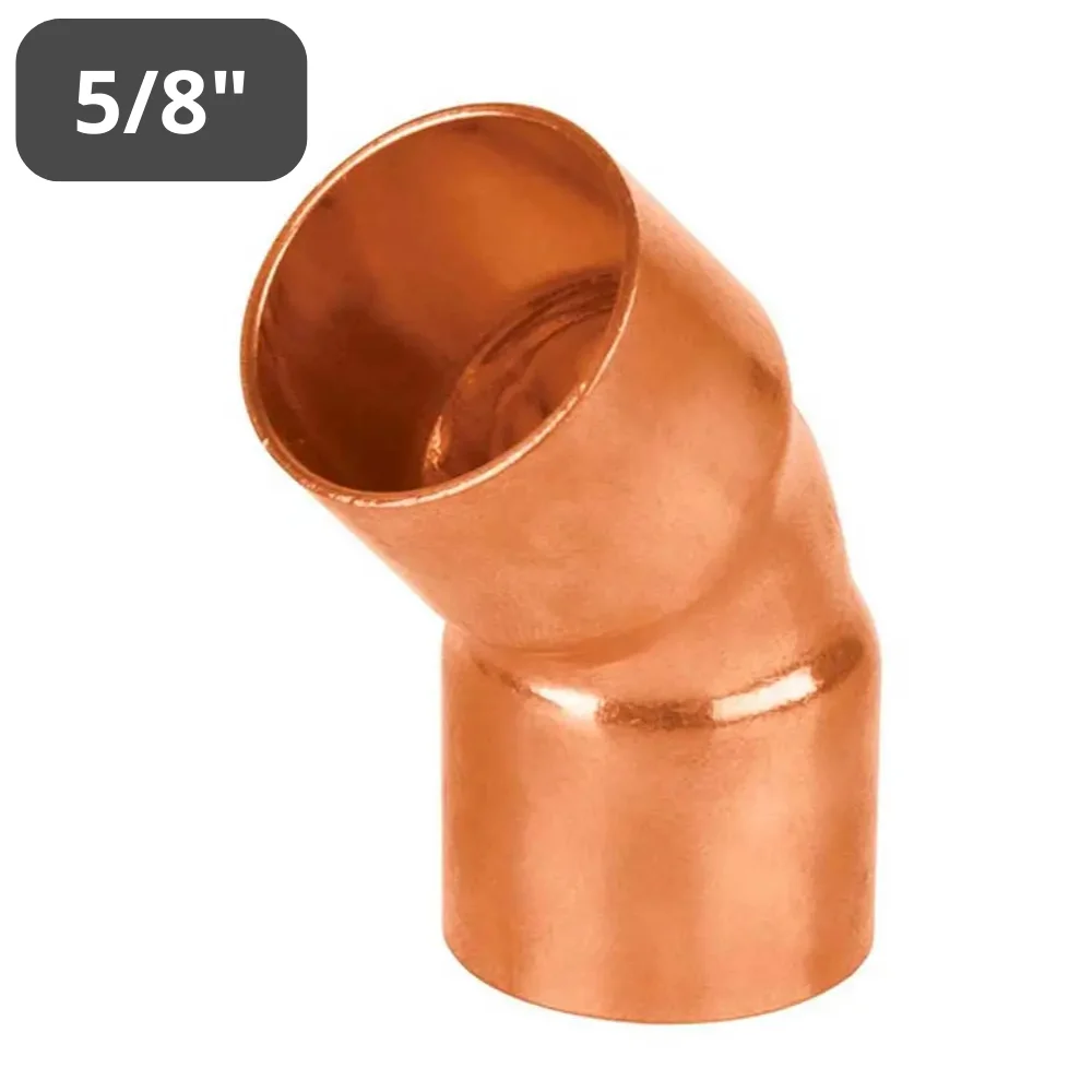 Codo de cobre 5/8 x 45°