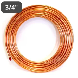 Rollo de tuberia, tubo de cobre flexible 3/4 x 50', calibre 0.035, TIPO ACR ASTM 8280