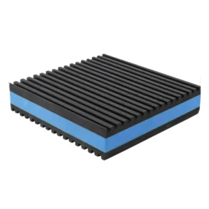 Base anti vibracion PAD, 4 x 4 x 7/8 (caucho/azul)